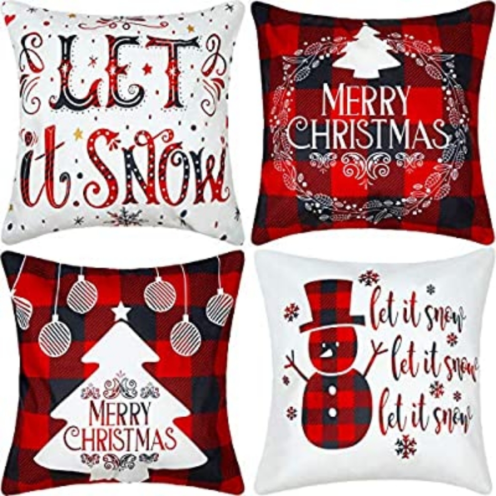 4 Pc Christmas Pillow Covers